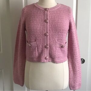 Pink Jessica Simpson Button Up Cardigan Sweater XL